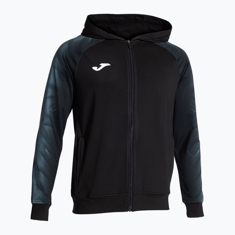 Men's Joma Elite XI Hoodie black/anthracite running sweatshirt 2