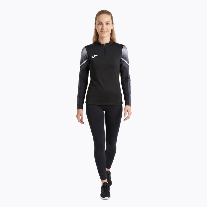 Women's Joma Elite XI running sweatshirt black/anthracite 2
