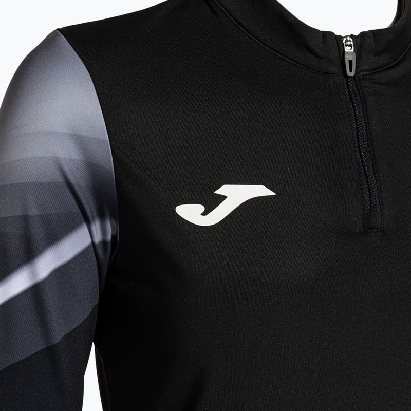 Women's Joma Elite XI running sweatshirt black/anthracite 4