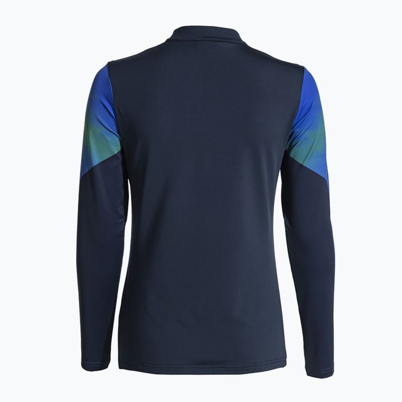 Women's Joma Elite XI navy/fluor green running sweatshirt 2