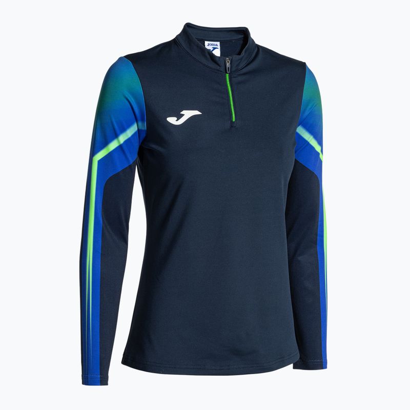 Women's Joma Elite XI navy/fluor green running sweatshirt 3