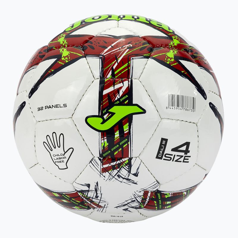 Joma Dali III red/fluor green size 3 football 2