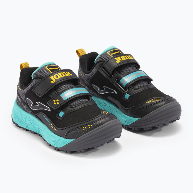 Joma Adventure black/turquoise children's running shoes 9