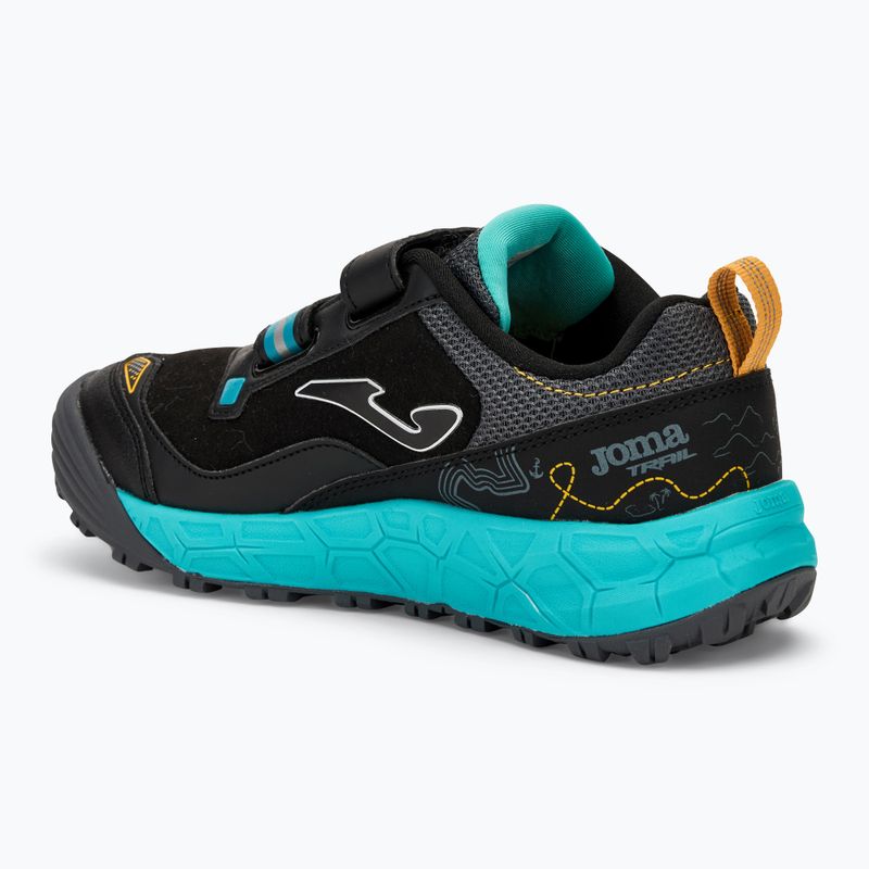 Joma Adventure black/turquoise children's running shoes 3