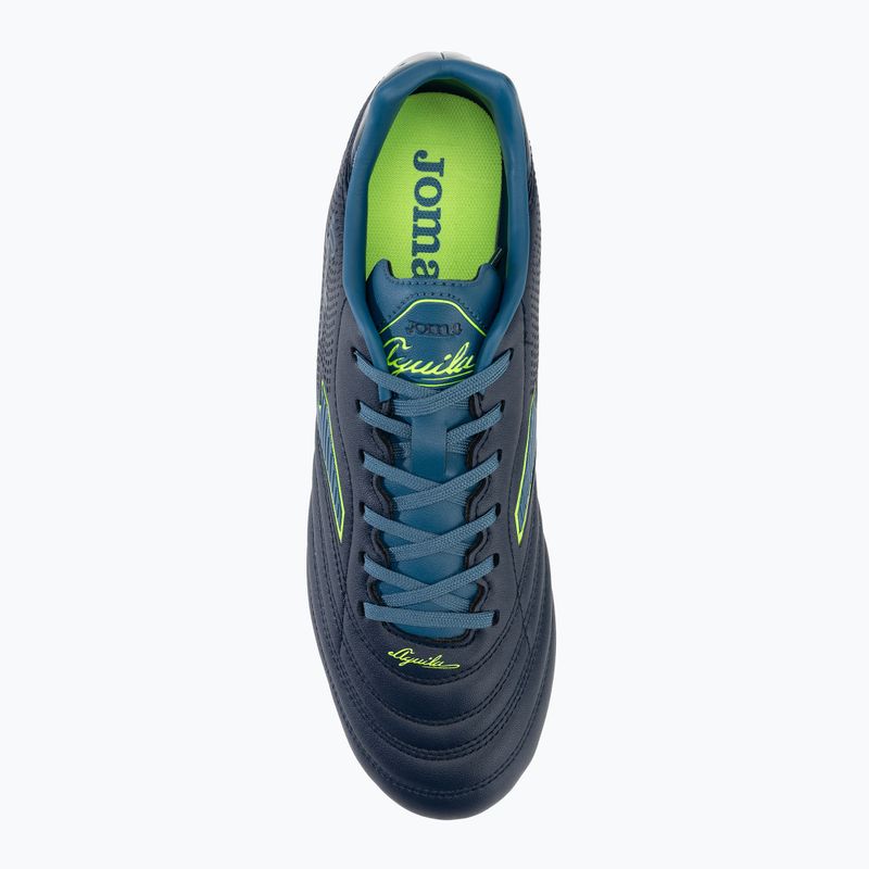 Men's Joma Aguila FG navy/green fluor football boots 5