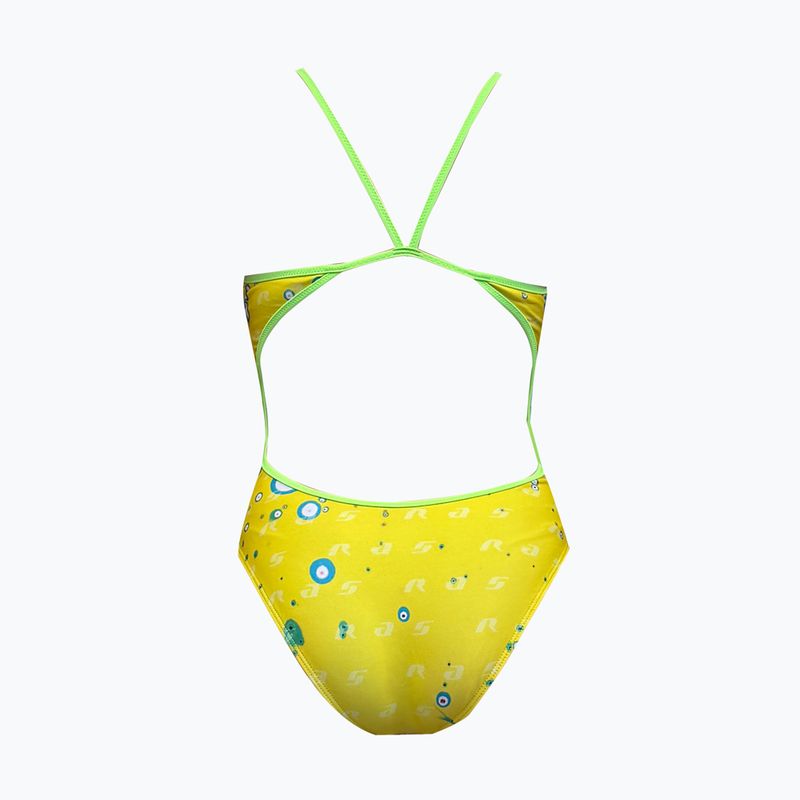 Women's one-piece swimsuit RAS Fluid Race Back yellow 2