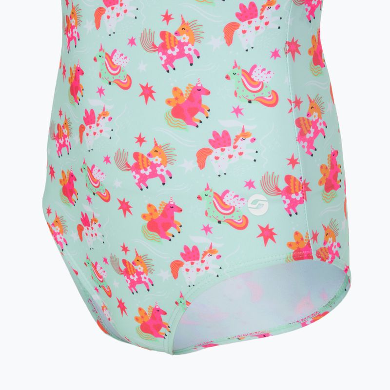 Children's one-piece swimsuit RAS Unicorn Classic Back aqua 3