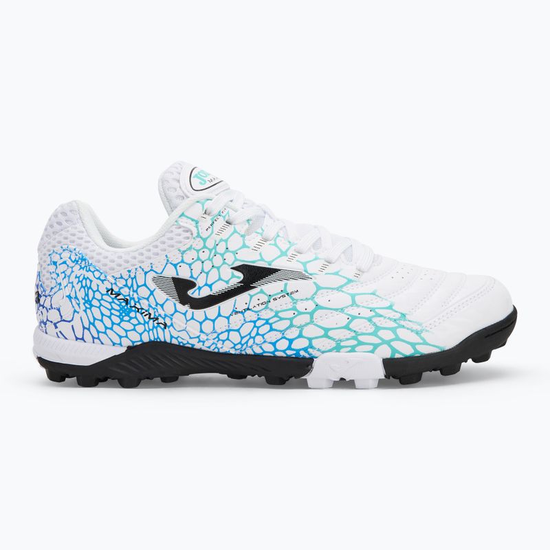Men's football boots Joma Maxima TF white/turquoise 2
