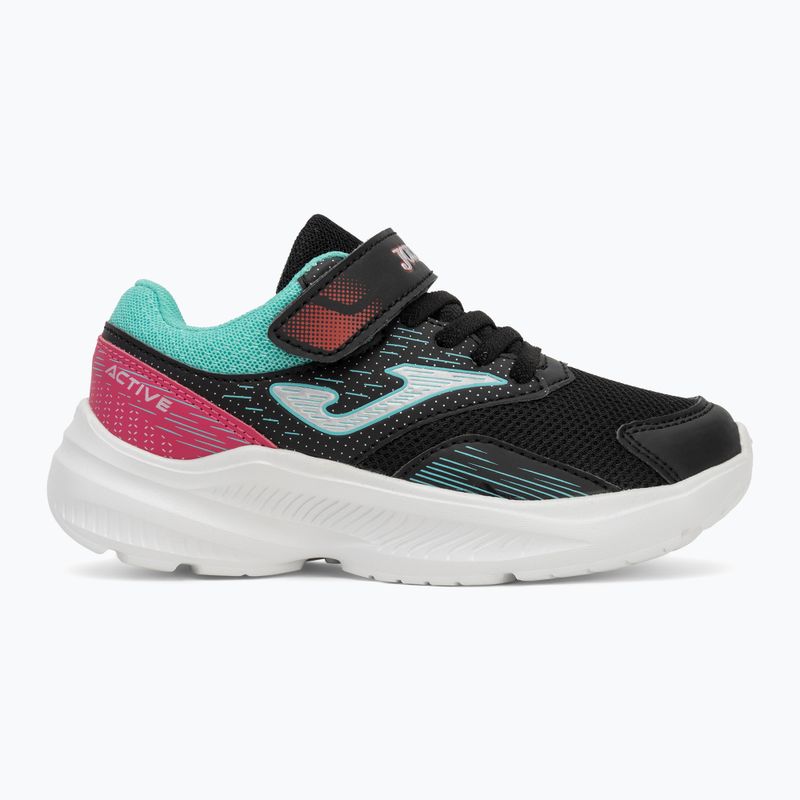 Joma Active Jr children's shoes black/turquoise 2