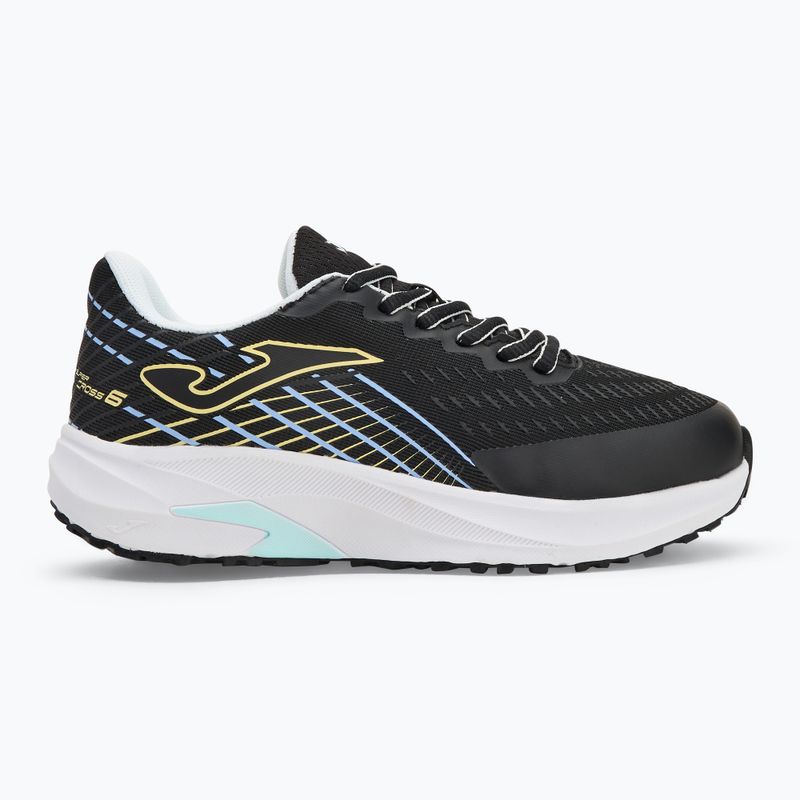 Children's running shoes Joma Super Cross black/ turquoise 2