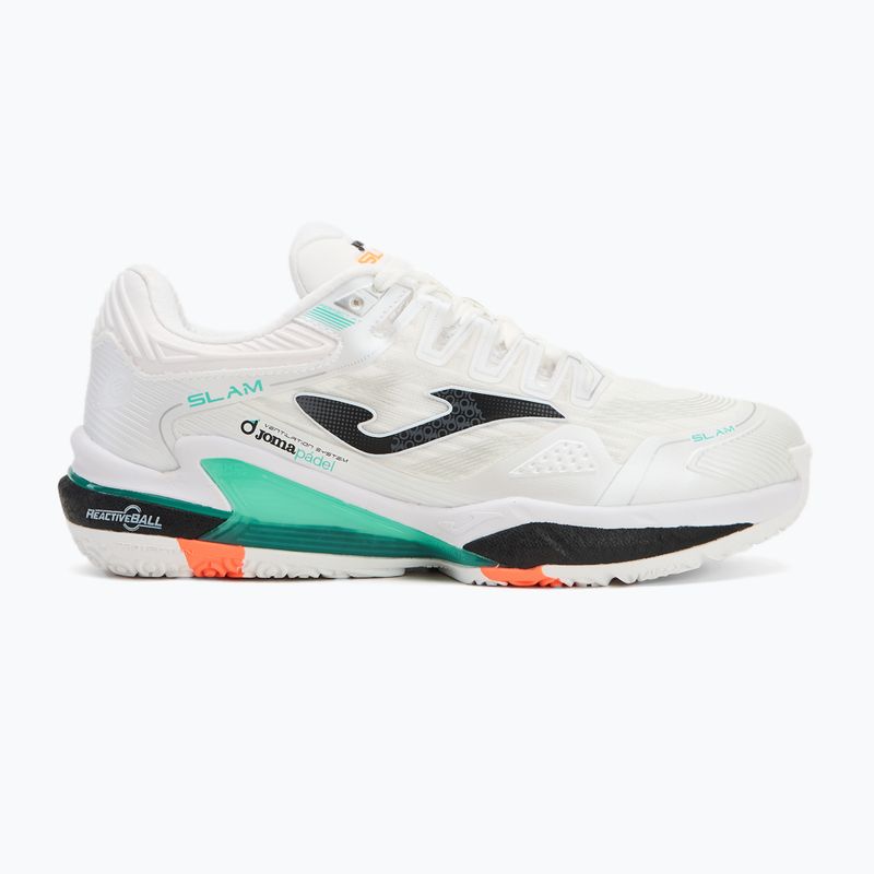 Men's padel shoes Joma Slam OM white/ turquoise 2