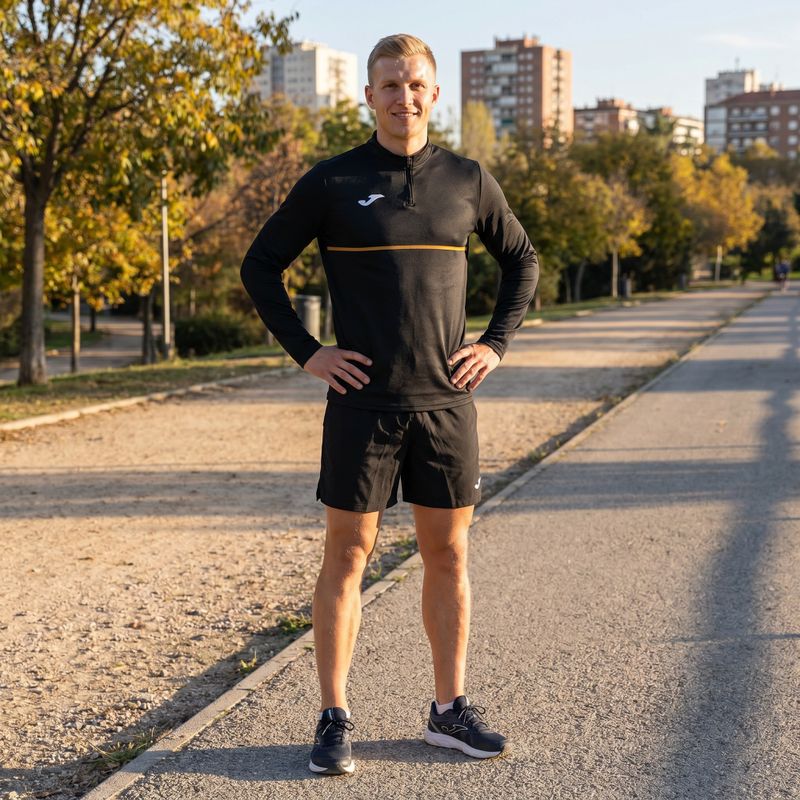 Men's Joma Record III running sweatshirt black 6