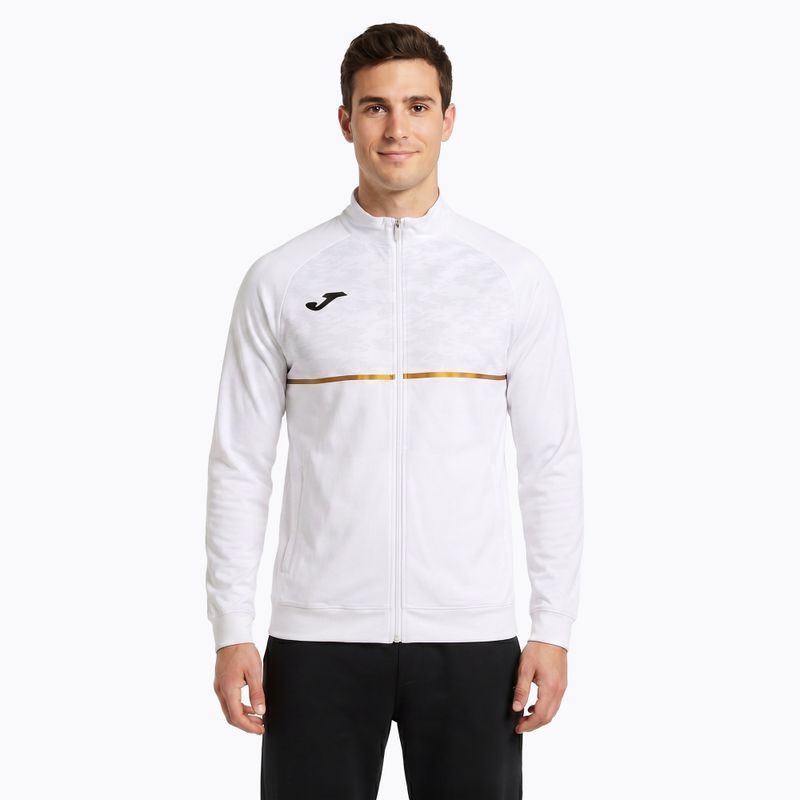 Men's Joma Record III Full Zip running sweatshirt white