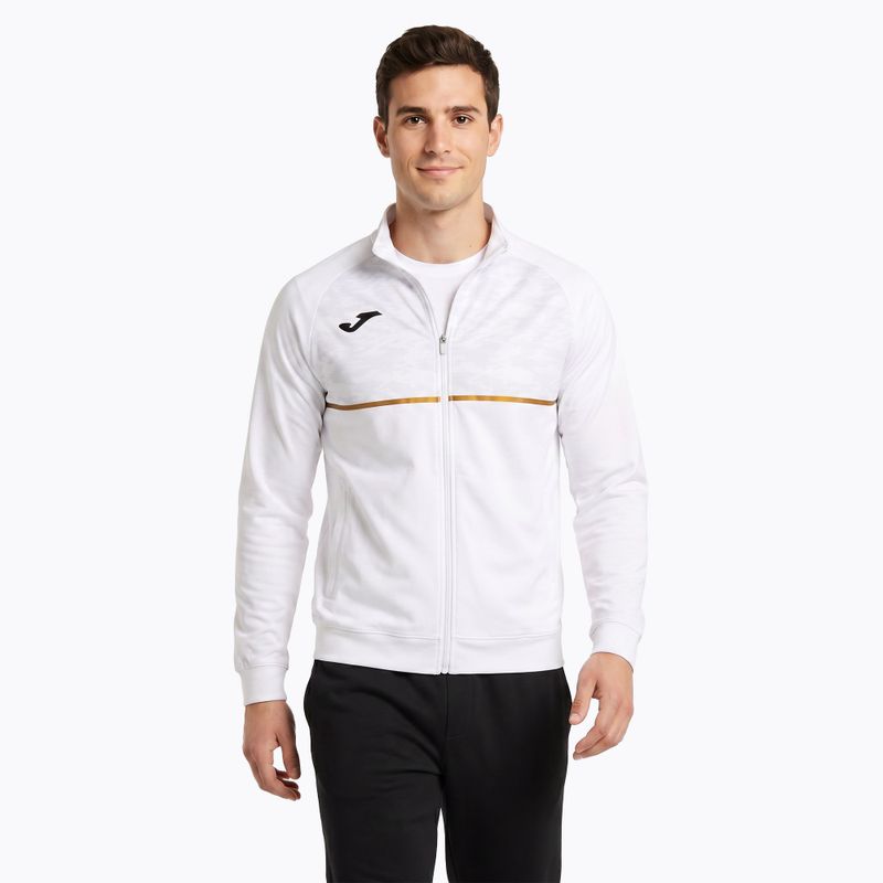 Men's Joma Record III Full Zip running sweatshirt white 3