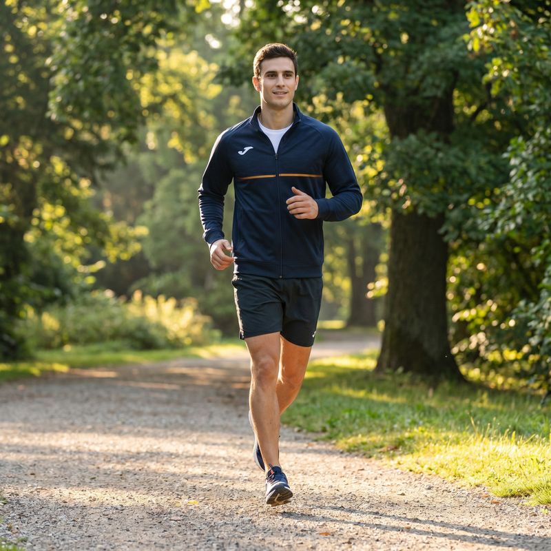 Men's Joma Record III Full Zip running sweatshirt navy 7