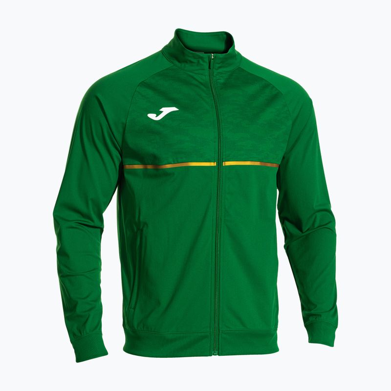 Men's Joma Record III Full Zip Green Running Sweatshirt