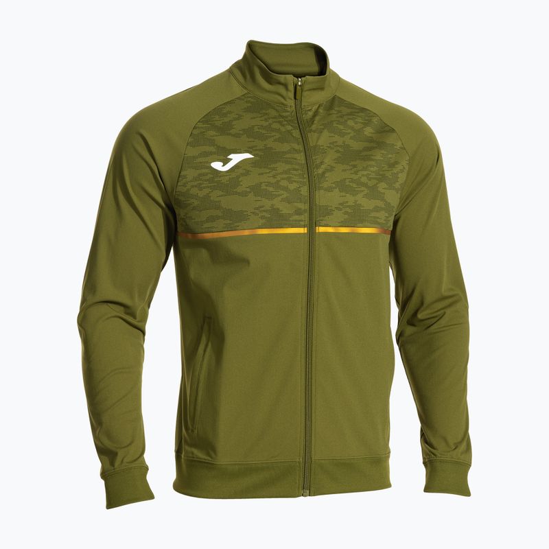 Men's Joma Record III Full Zip khaki running sweatshirt