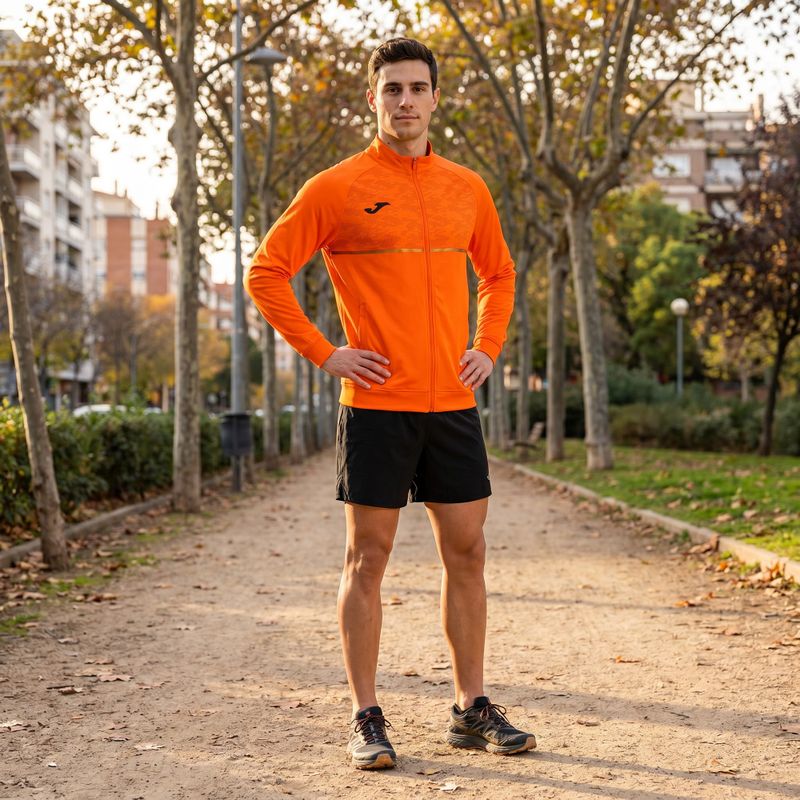 Men's Joma Record III Full Zip running sweatshirt orange 7