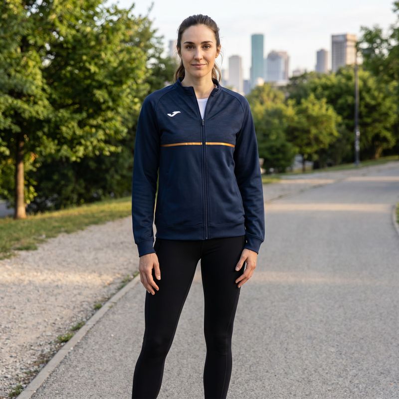 Women's Joma Record III Full Zip running sweatshirt navy 5