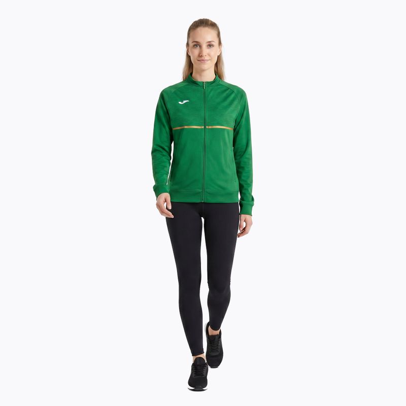 Women's Joma Record III Full Zip green running sweatshirt 2