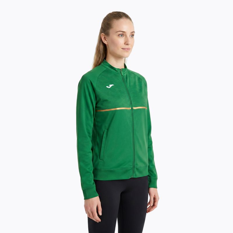 Women's Joma Record III Full Zip green running sweatshirt 3