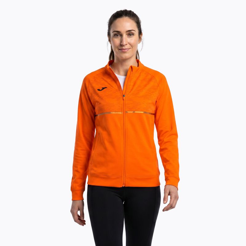 Women's Joma Record III Full Zip running sweatshirt orange 3