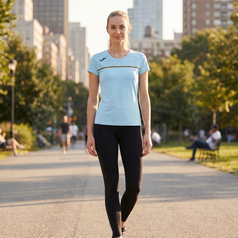 Joma Record III women's running shirt light blue 6