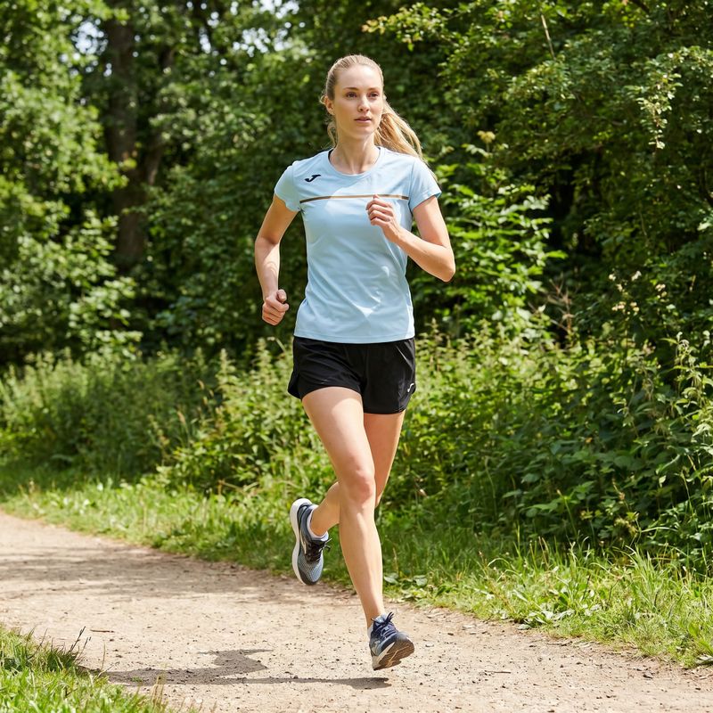 Joma Record III women's running shirt light blue 8