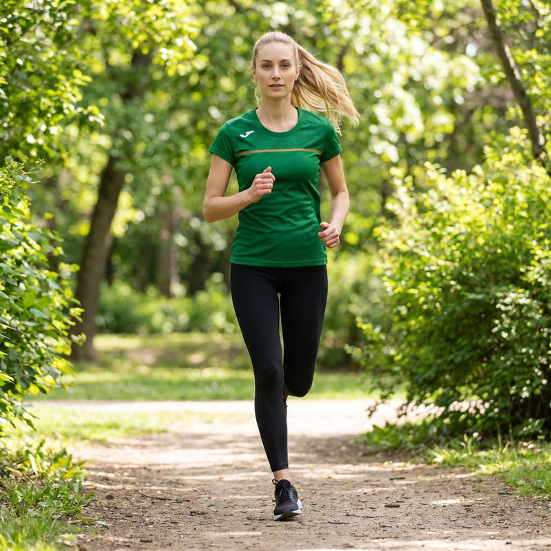 Women's running shirt Joma Record III green 9