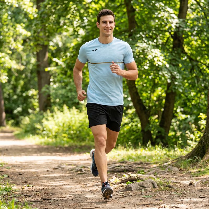 Joma Record III men's running shirt light blue 5
