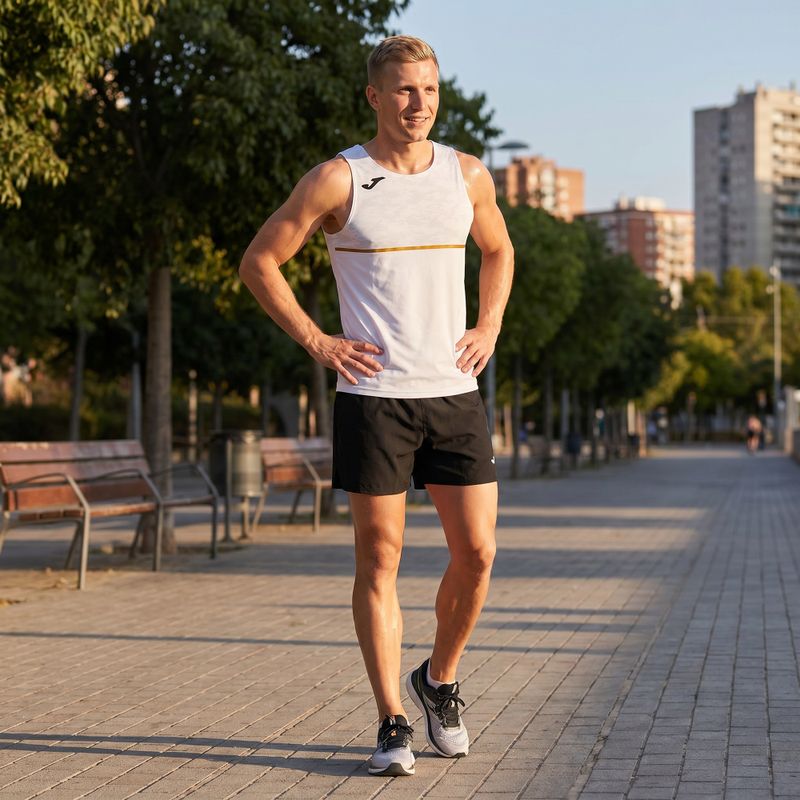 Men's Joma Record III running shirt white 2