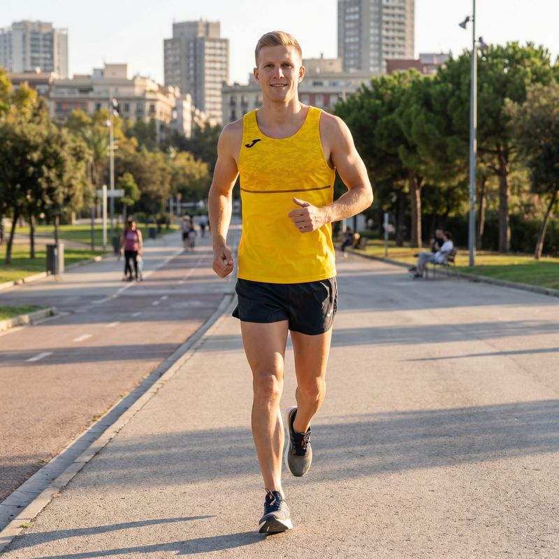 Men's Joma Record III running shirt yellow 8