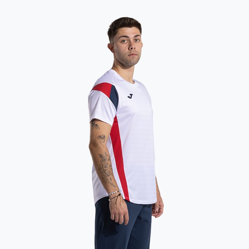 Men's Joma Montreal T-shirt white/red 3