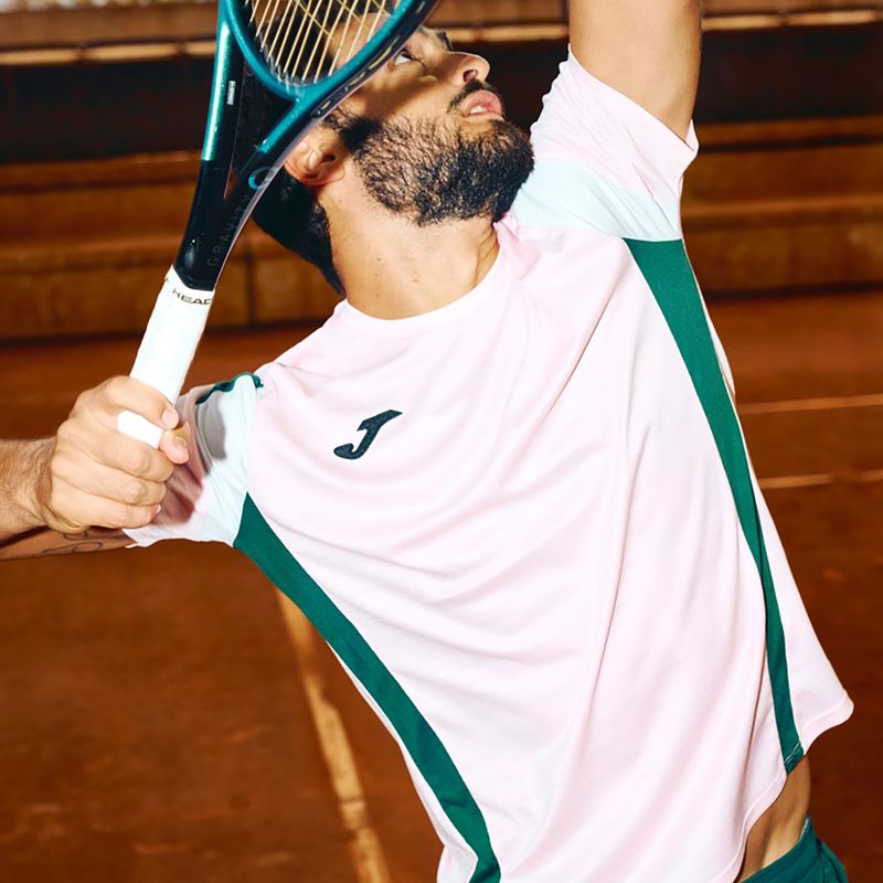 Men's T-shirt Joma Montreal pink/green 5