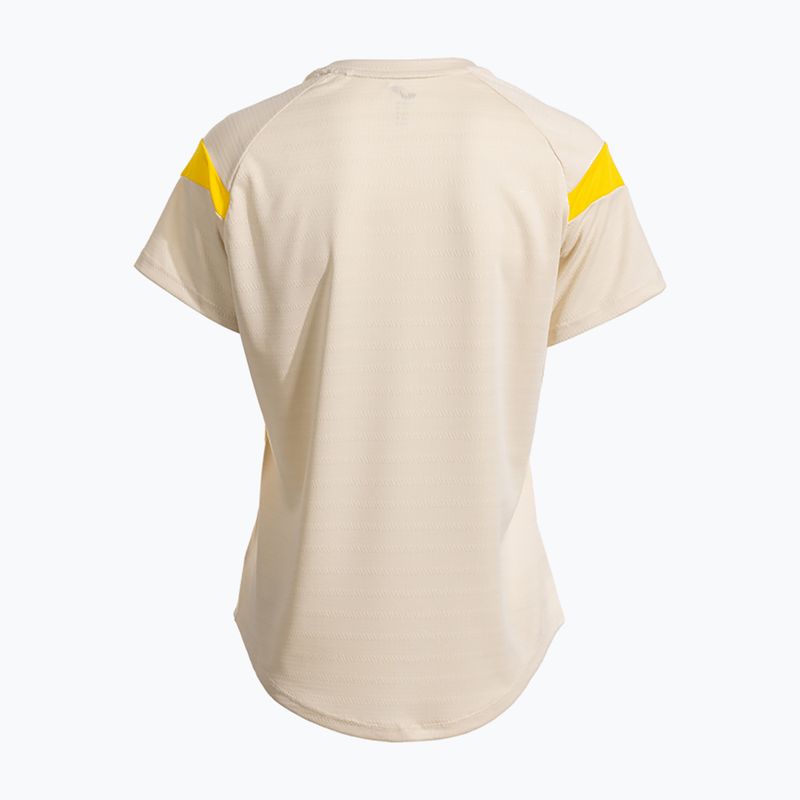 Women's tennis T-shirt Joma Montreal beige/yellow 2