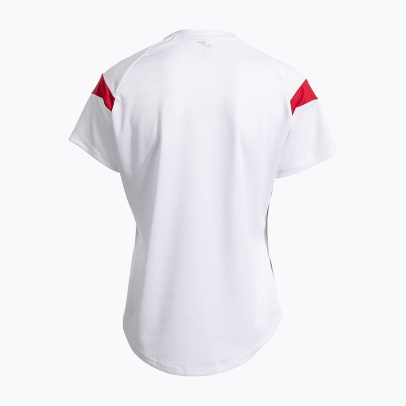 Women's tennis shirt Joma Montreal white / red 2