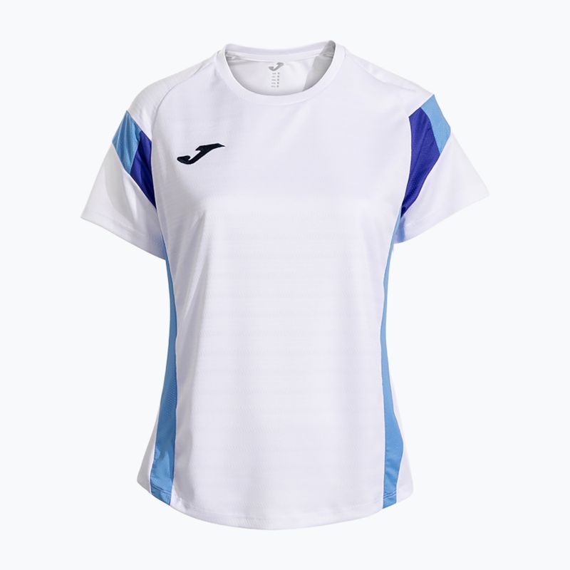 Women's tennis shirt Joma Montreal white/sky blue