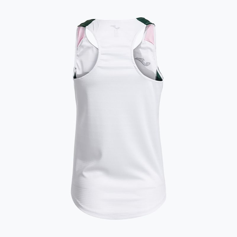Women's tennis shirt Joma Montreal white/green 2