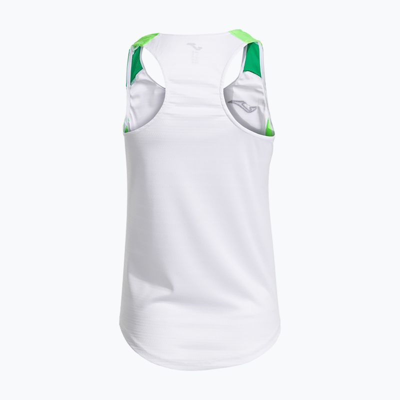 Women's tennis T-shirt Joma Montreal white/green flour 2