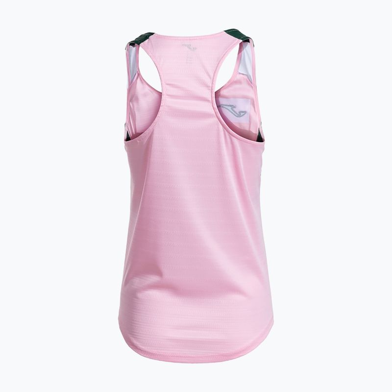 Women's tennis shirt Joma Montreal pink/green 2