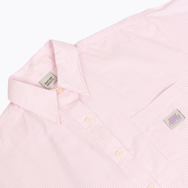 Women's shirt Kaotiko Stripes Dark People pink / white 3