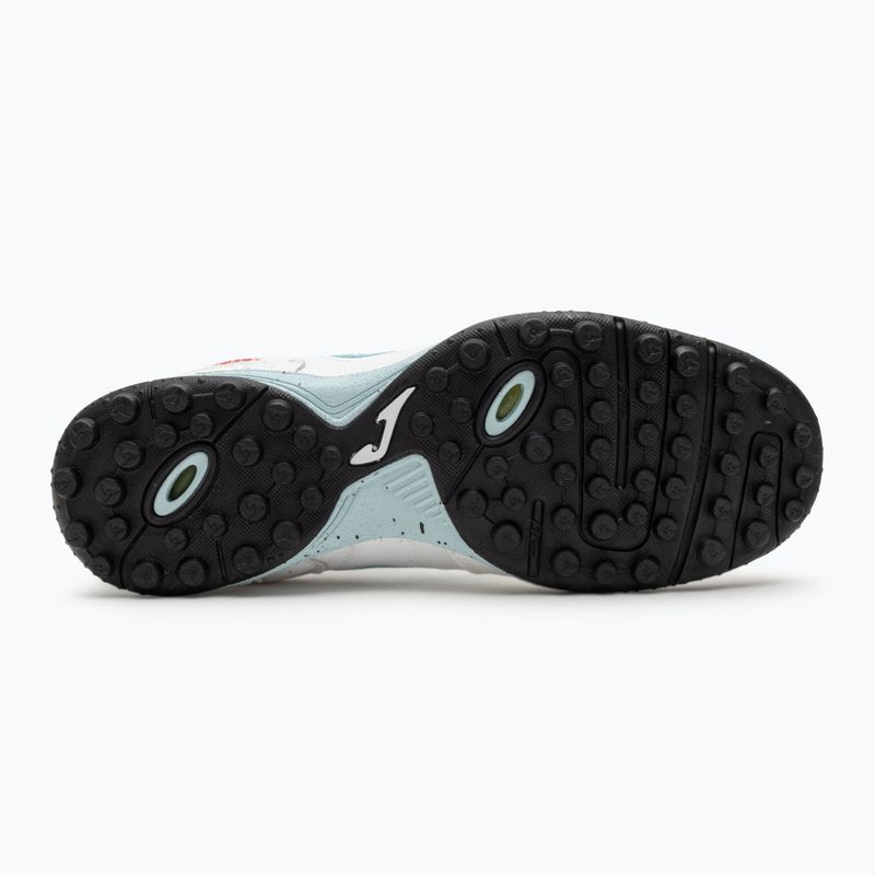 Men's football boots Joma Top Flex TF white/turqoise 4