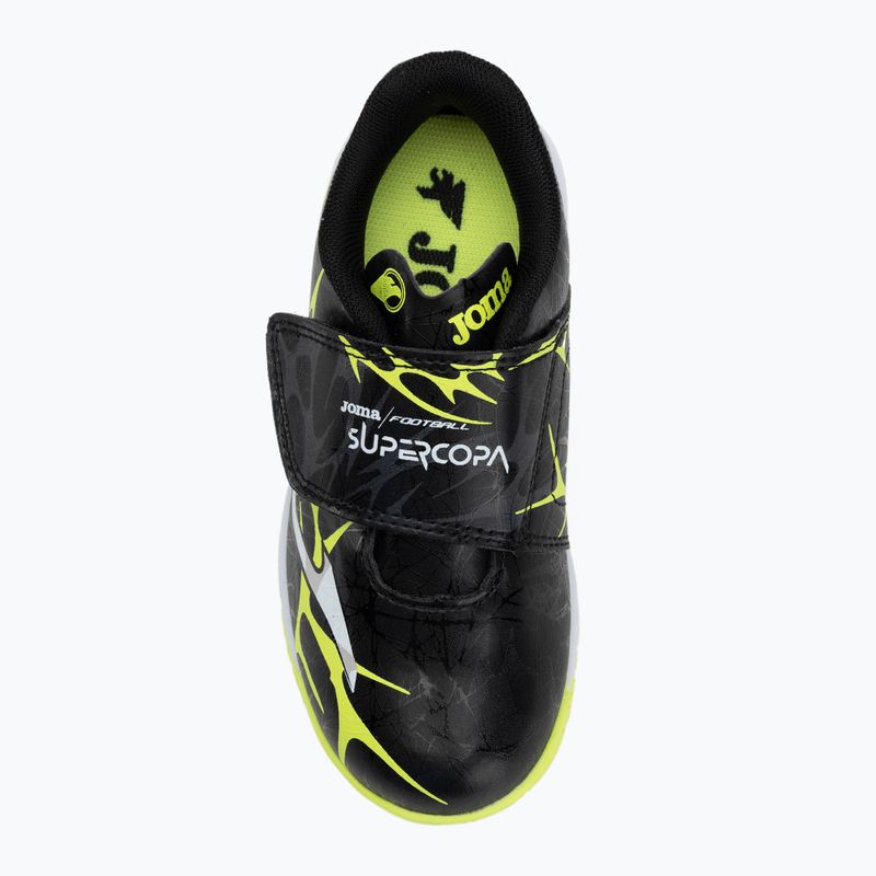 Children's football boots Joma Super Copa Jr IN black/fuor yellow 5
