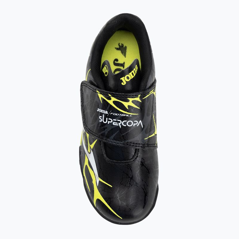 Children's football boots Joma Super Copa Jr TF black / fluor yellow 5
