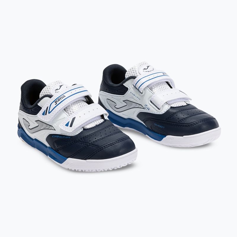 Children's football boots Joma Cancha Jr IN navy blue/white 2