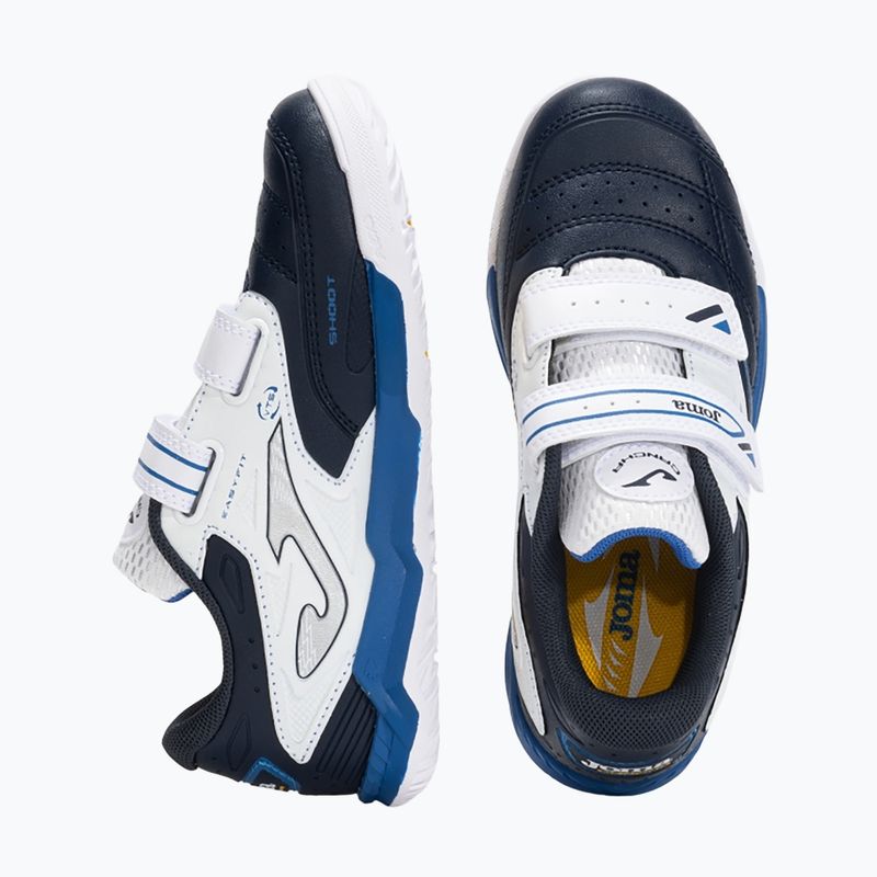 Children's football boots Joma Cancha Jr IN navy blue/white 4