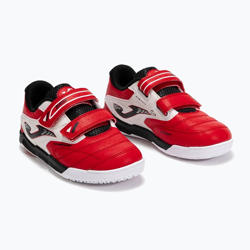Children's football boots Joma Cancha Jr IN red/white 2