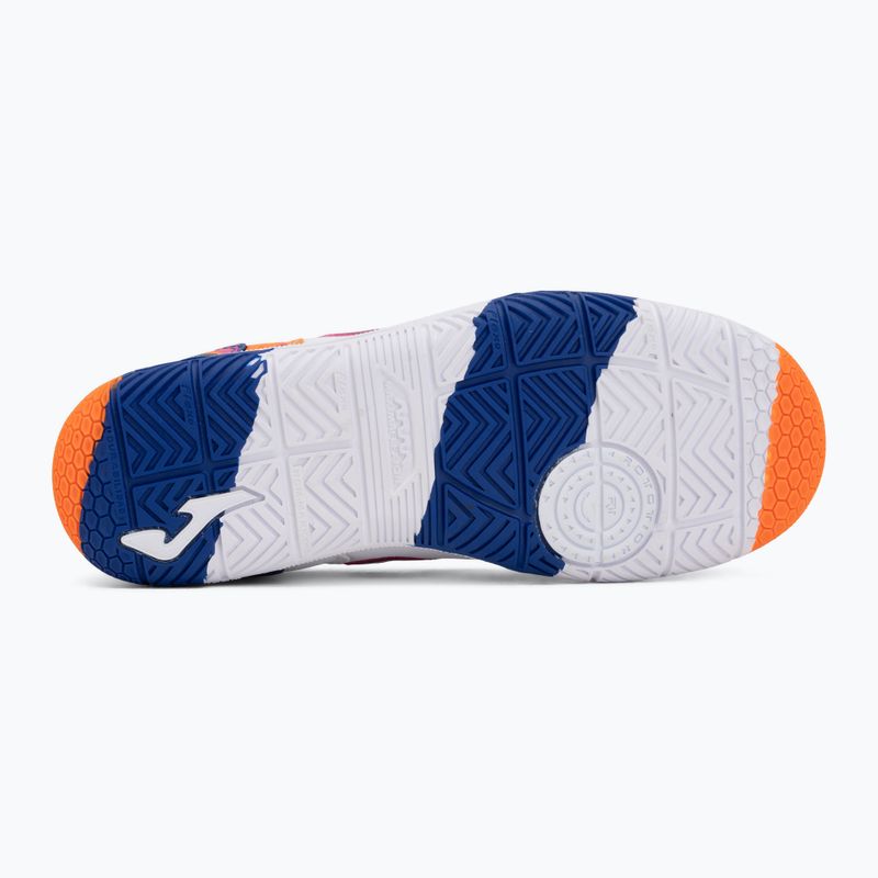 Children's football boots Joma Top Flex Jr IN white-orange 4