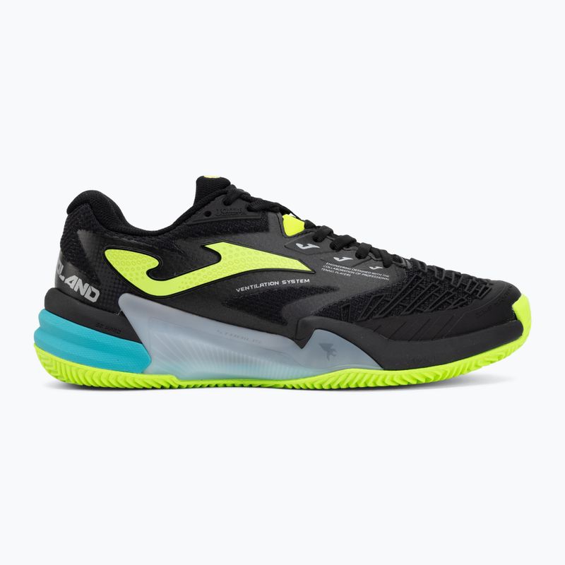 Men's tennis shoes Joma Roland C black/fluor yellow 2