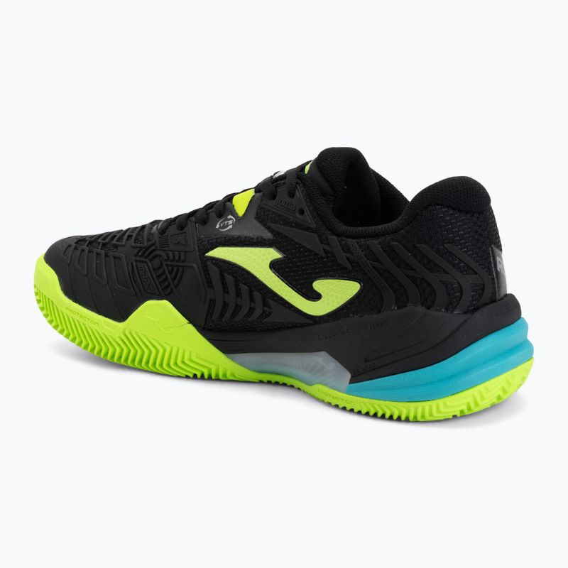 Men's tennis shoes Joma Roland C black/fluor yellow 3